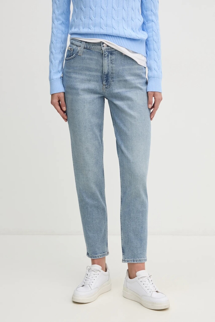 Rifle Calvin Klein Jeans dámske, vysoký pás, J20J224515