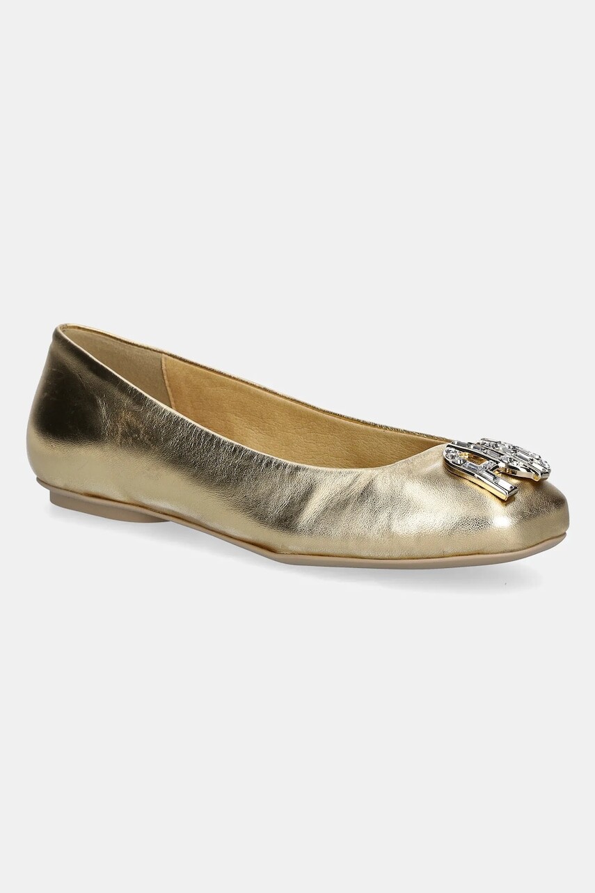 Kožené balerínky Furla Ballet Ballerina zlatá farba, YJ02BAL 5R0000 2613S