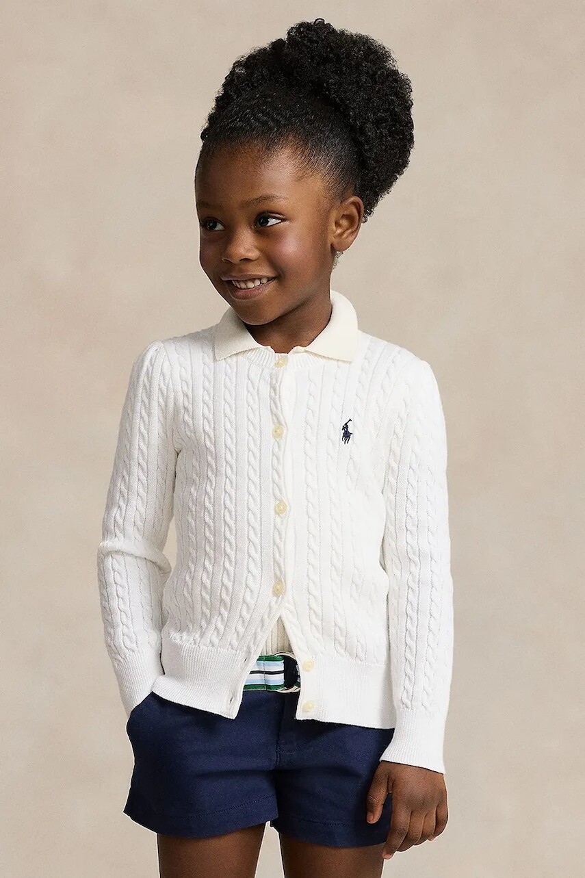 Detský sveter Polo Ralph Lauren biela farba, 312543047064