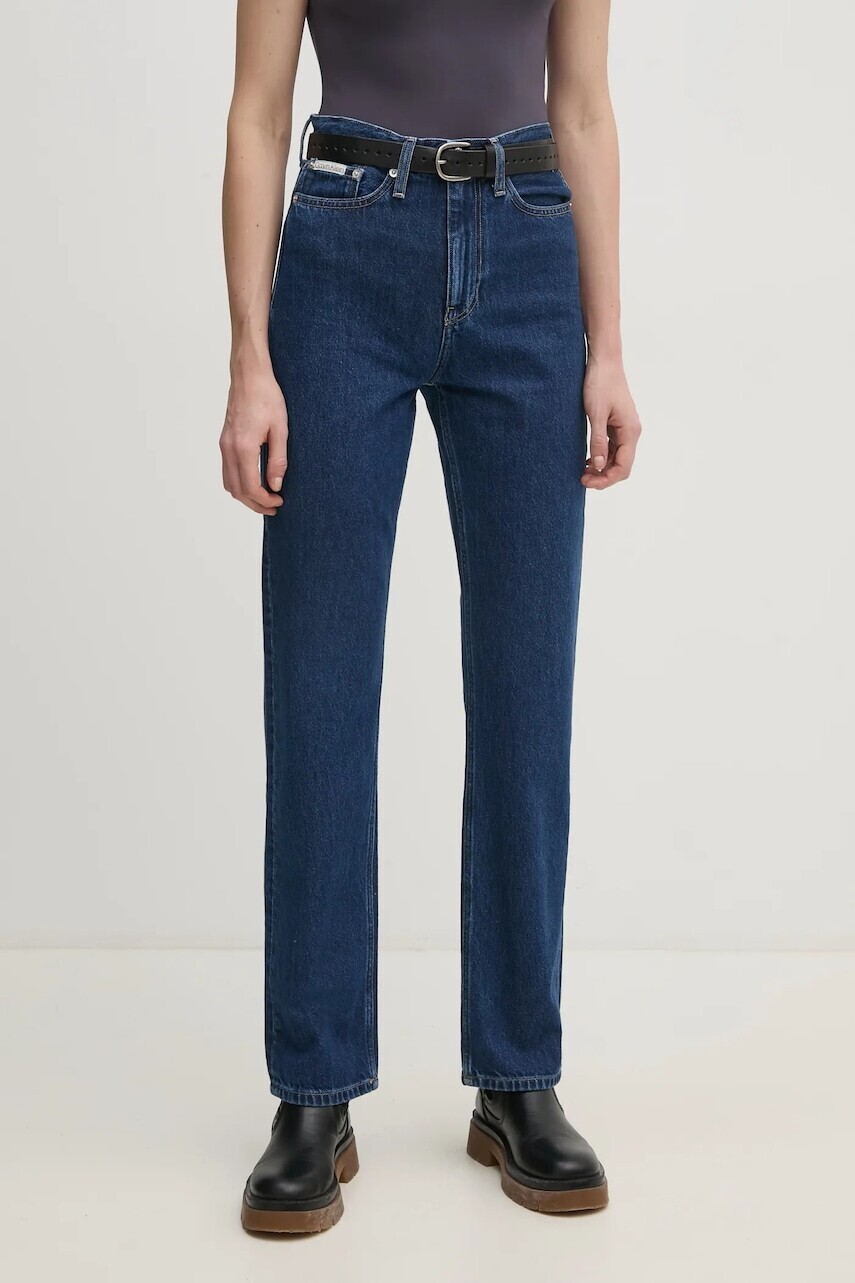 Rifle Calvin Klein Jeans dámske, vysoký pás, J20J224504
