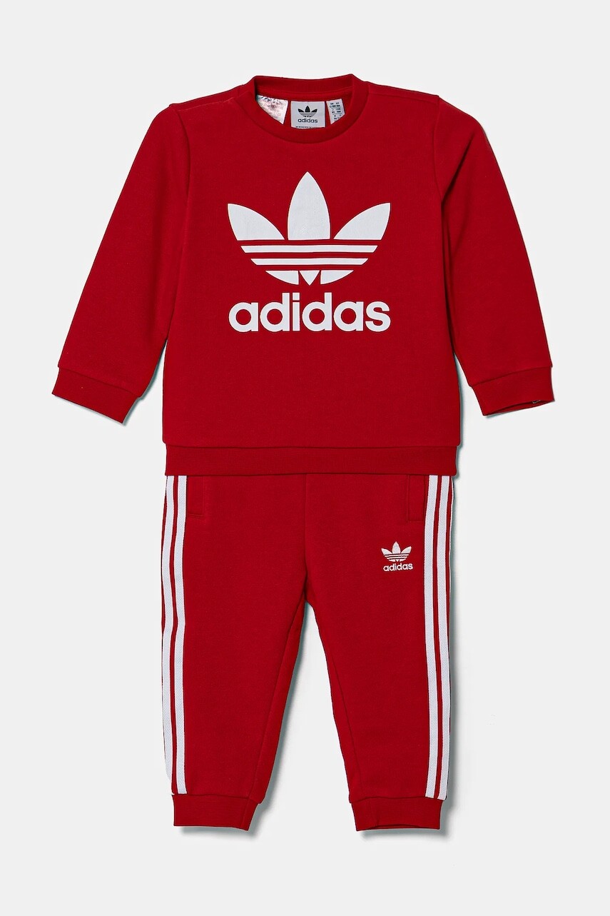 Detská tepláková súprava adidas Originals červená farba, JC6510