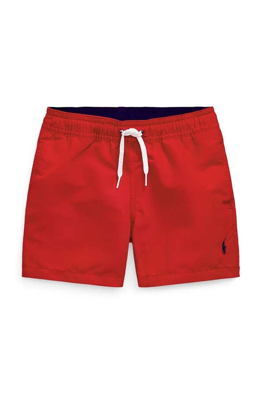 Detské plavkové šortky Polo Ralph Lauren červená farba, 322957810001