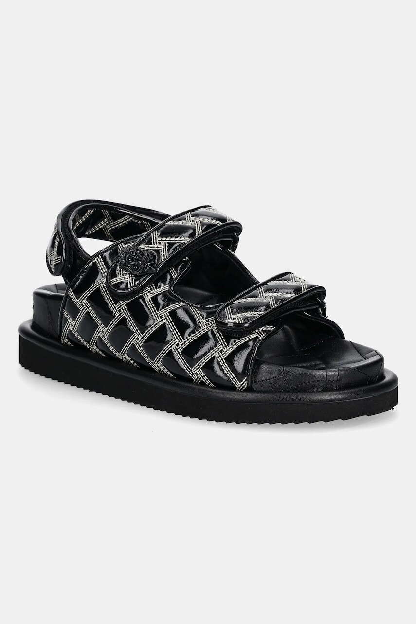 Kožené sandále Kurt Geiger London Orson dámske, čierna farba, na platforme, 3469600309