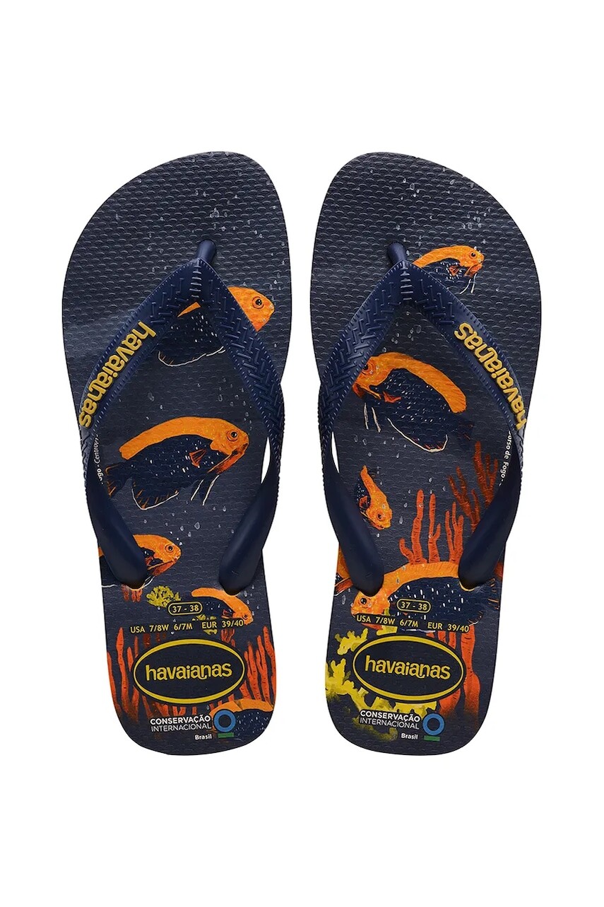 Šľapky Havaianas CONSERVATION INTERNATIONAL POP tmavomodrá farba, 4119507-1740