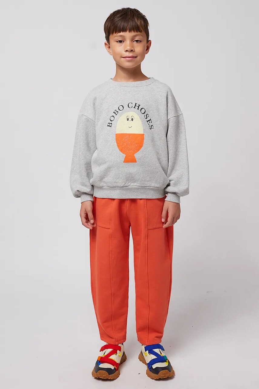 Detské tepláky Bobo Choses Smiling oranžová farba, jednofarebné, 125AC078