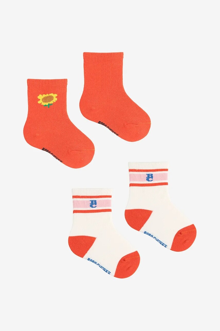Detské ponožky Bobo Choses Sunflower 2-pak oranžová farba, 125AH020