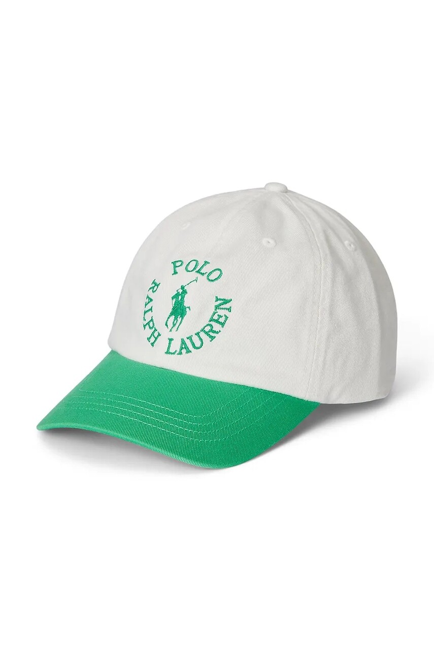 Detská bavlnená šiltovka Polo Ralph Lauren biela farba, s nášivkou, 323963967002