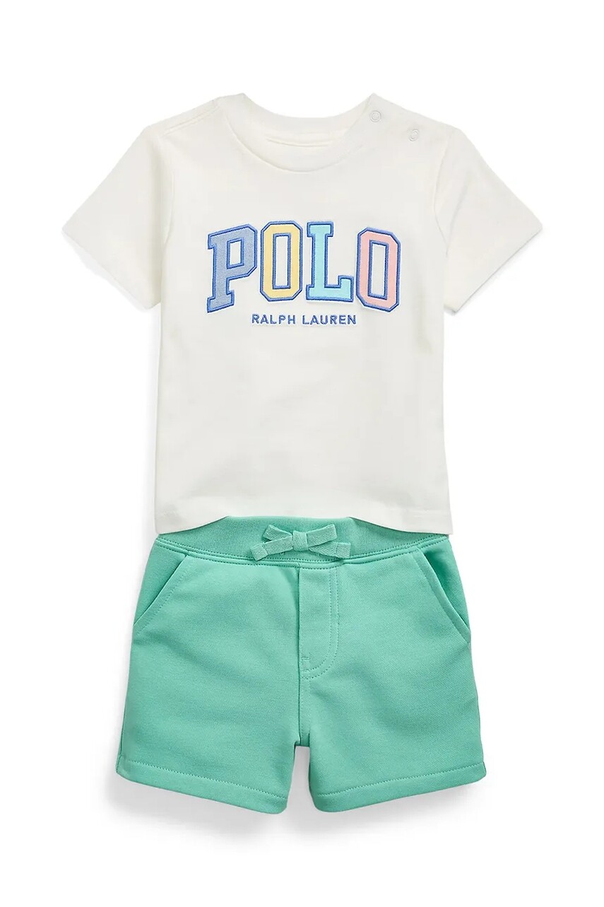 Sada pre bábätká Polo Ralph Lauren biela farba, 320966475001
