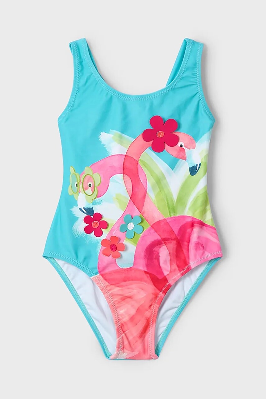 Jednodielne detské plavky Mayoral tyrkysová farba, 3717