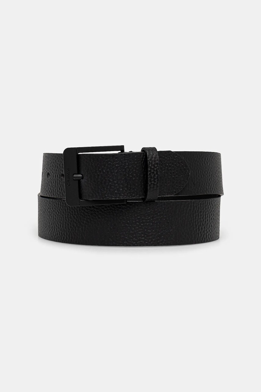 Kožený opasok Calvin Klein Jeans pánsky, čierna farba, LV04G7015G