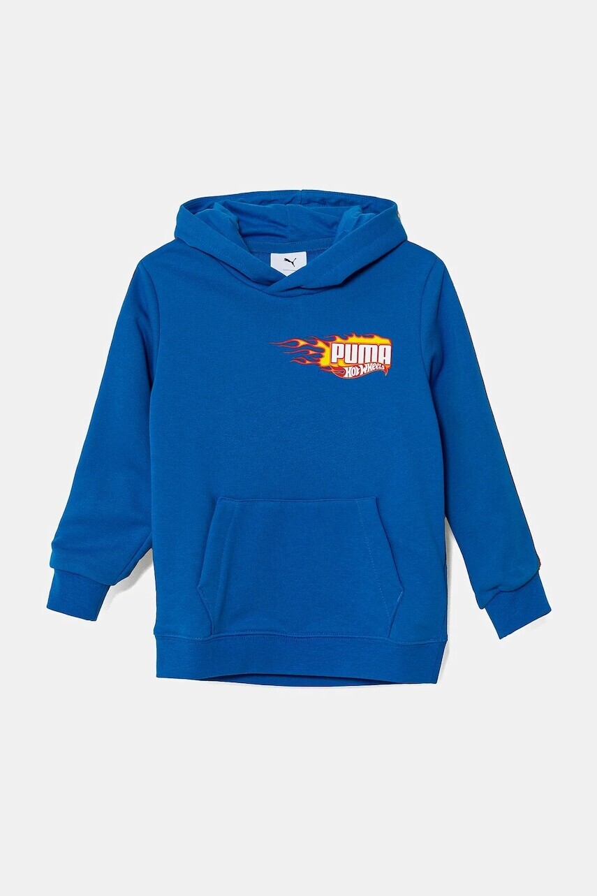 Detská mikina Puma X HOT WHEELS Hoodie TR s kapucňou, s potlačou, 630071
