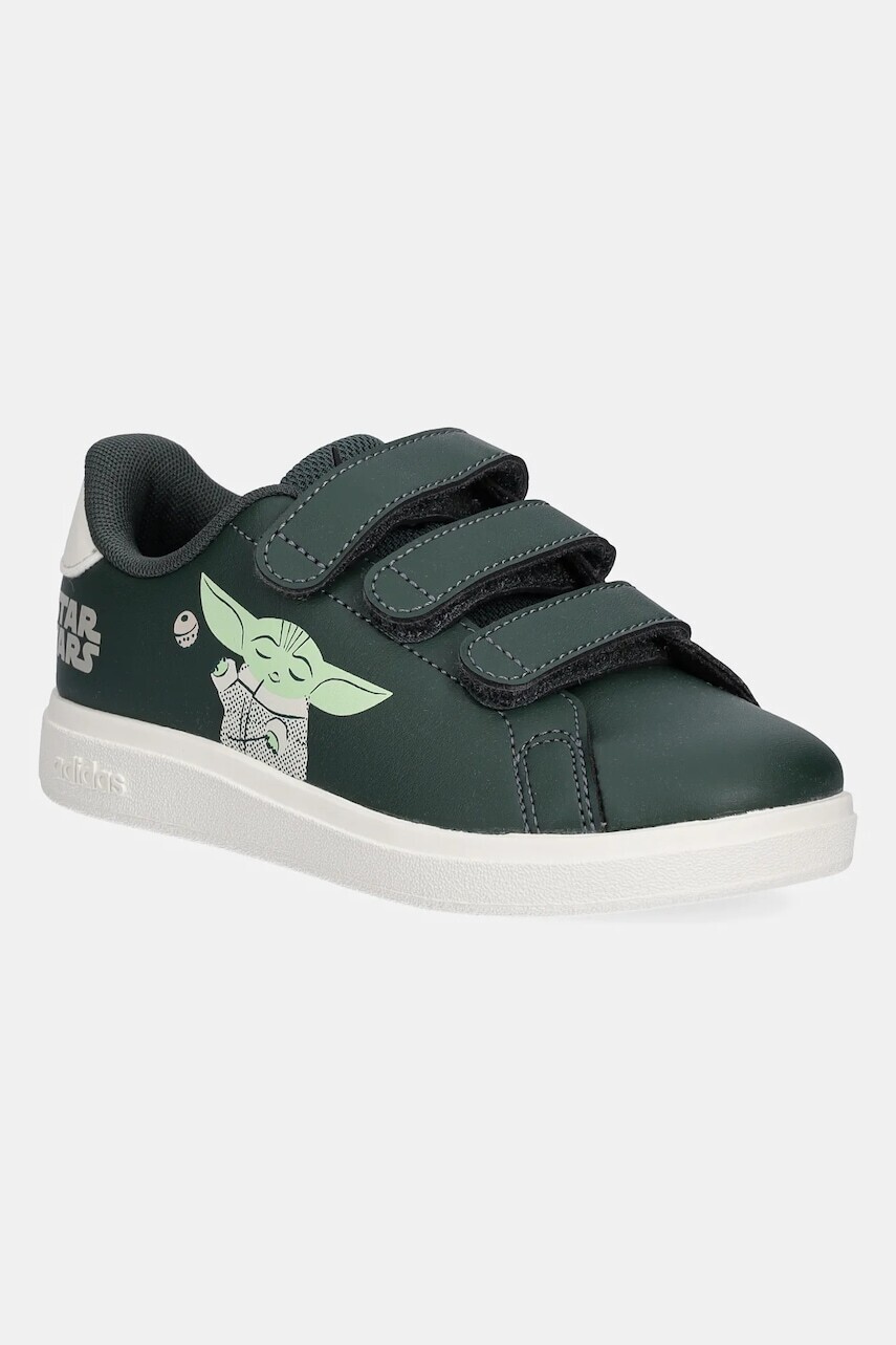 Detské tenisky adidas ADVANTAGE MANDALORIAN zelená farba, IH6253