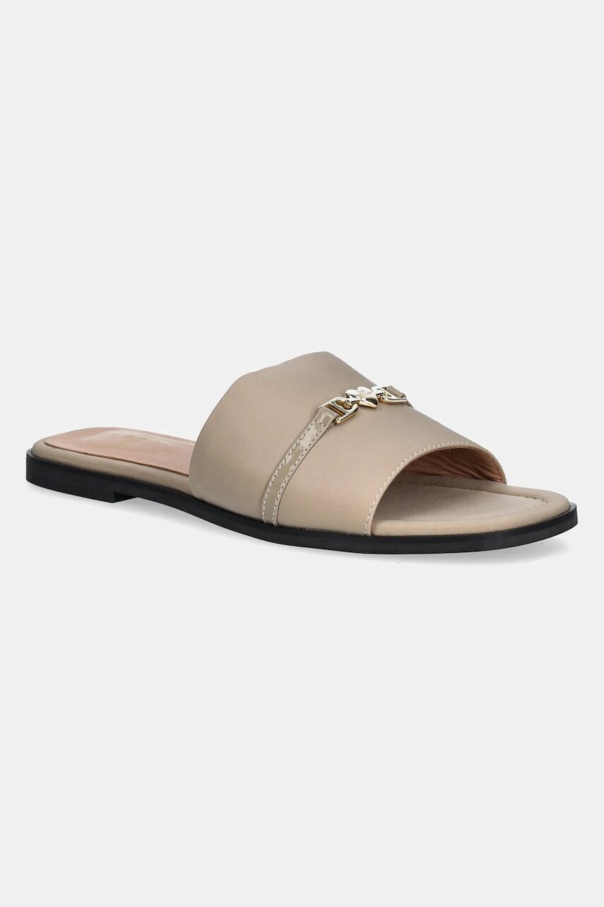 Šľapky Love Moschino dámske, béžová farba, JA28082G1MIM0131
