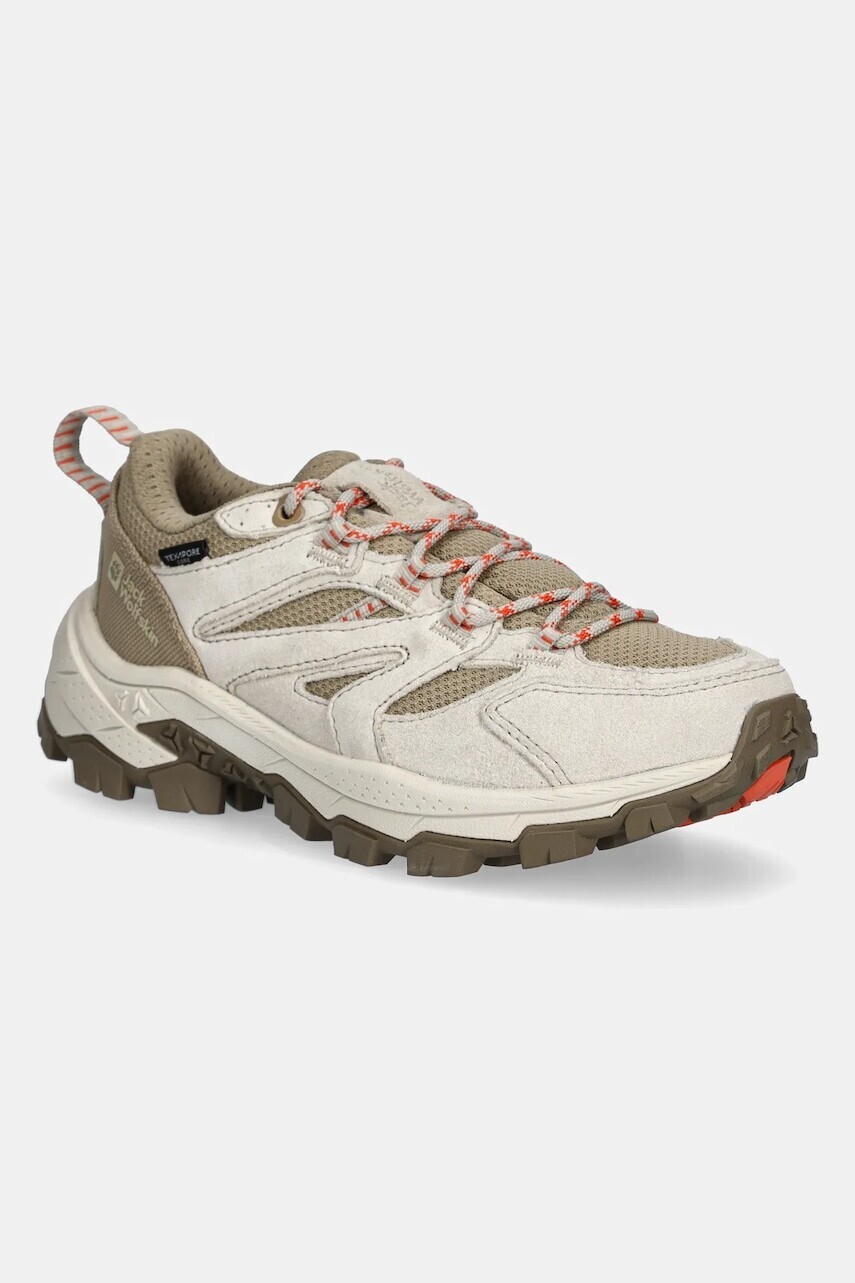 Topánky Jack Wolfskin Vojo Tour Texapore Low dámske, béžová farba, A62069