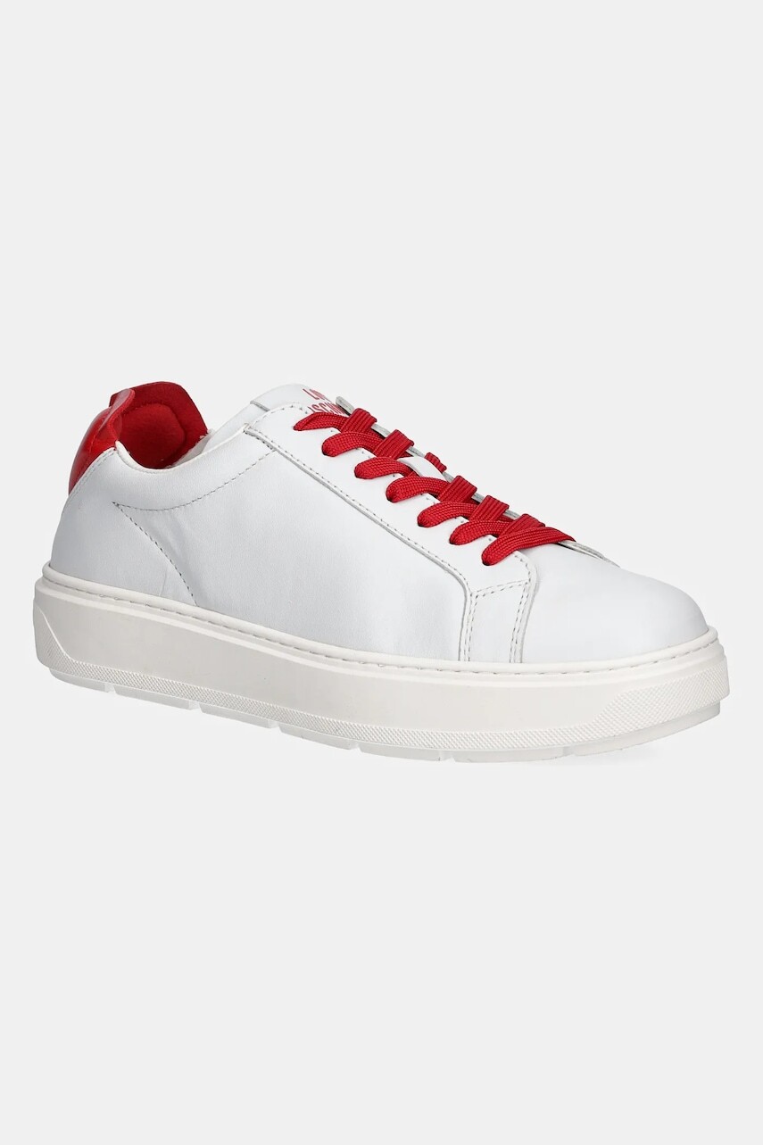 Kožené tenisky Love Moschino biela farba, JA15174G1MIA310B