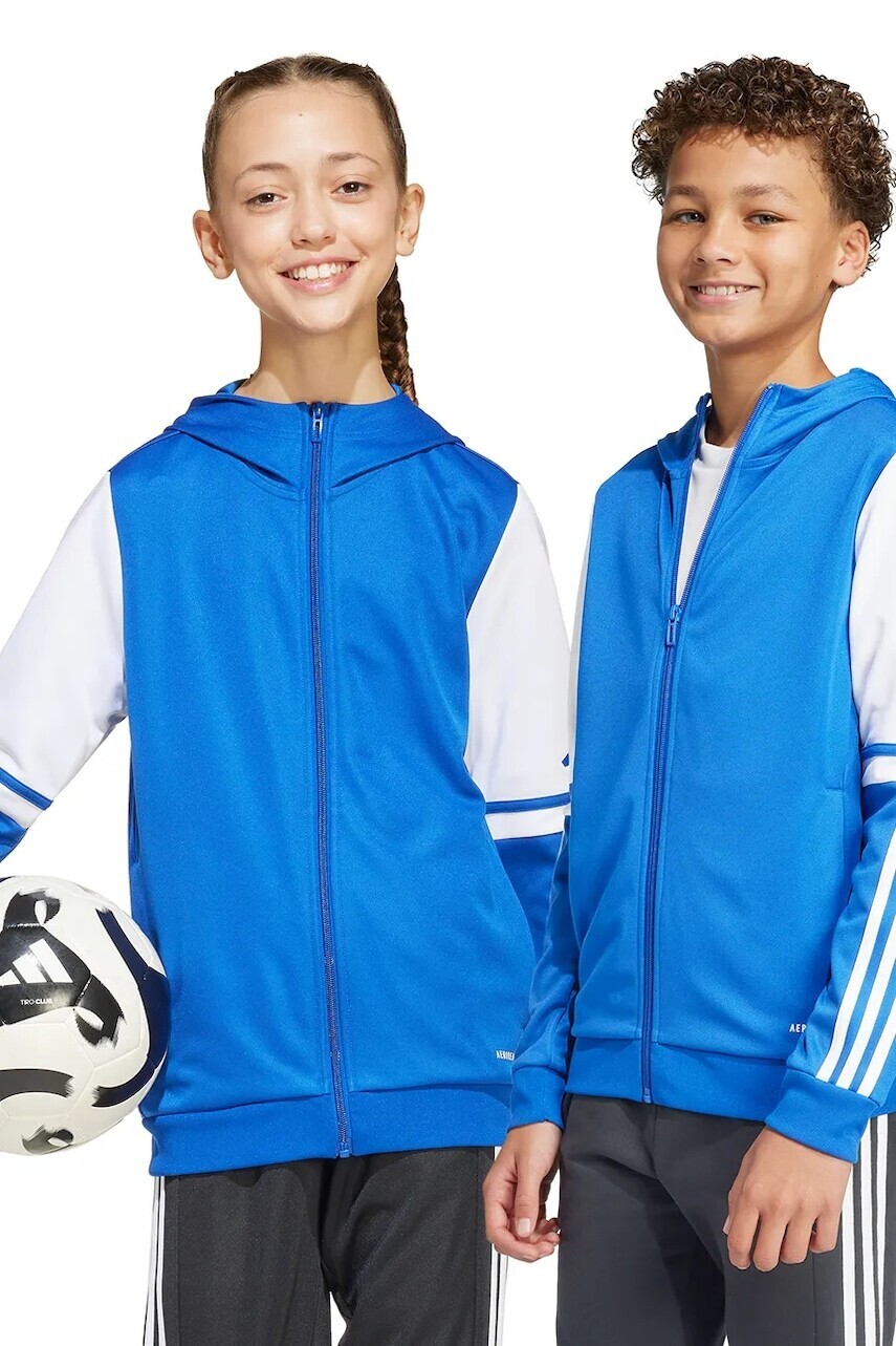 Detská mikina adidas Performance s kapucňou, s potlačou, JD4802