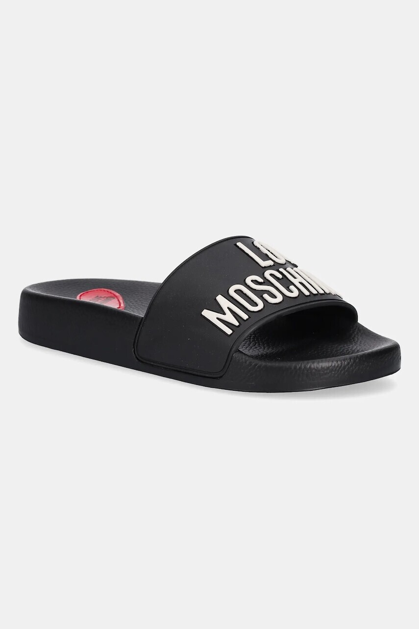 Šľapky Love Moschino dámske, čierna farba, JA28052G1MI14000