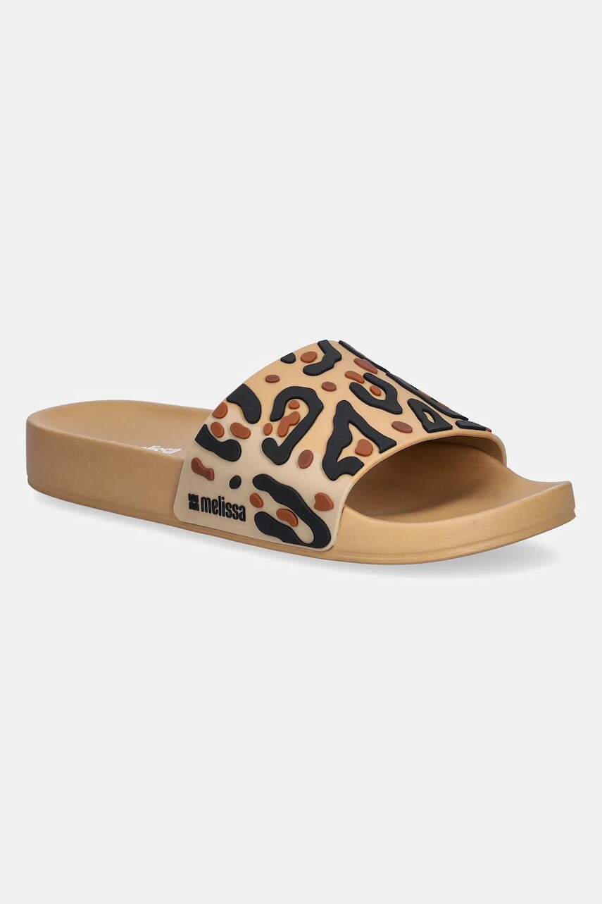 Šľapky Melissa MELISSA ANIMAL PRINT SLIDE AD dámske, hnedá farba, M 36097.BG892