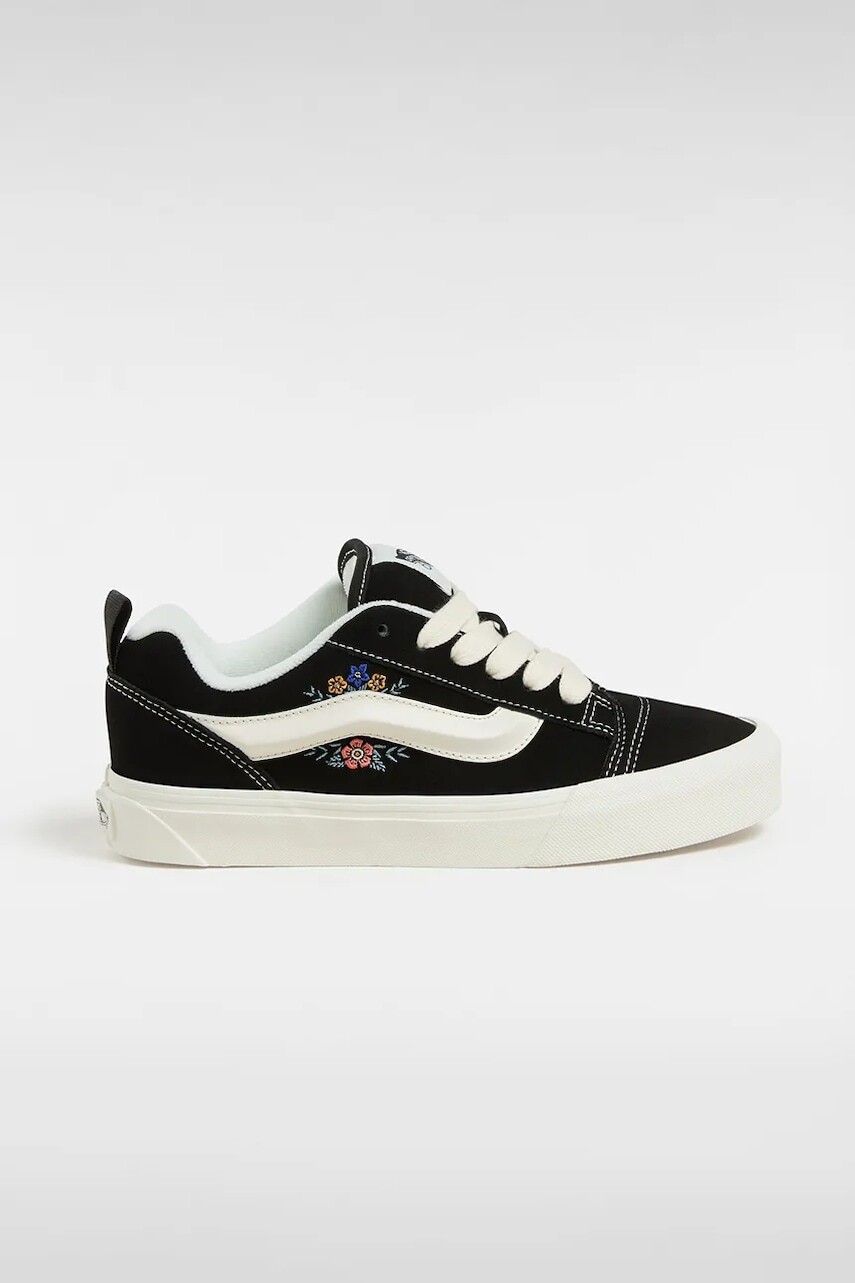 Semišové tenisky Vans Knu Skool čierna farba, VN000D75F2B1