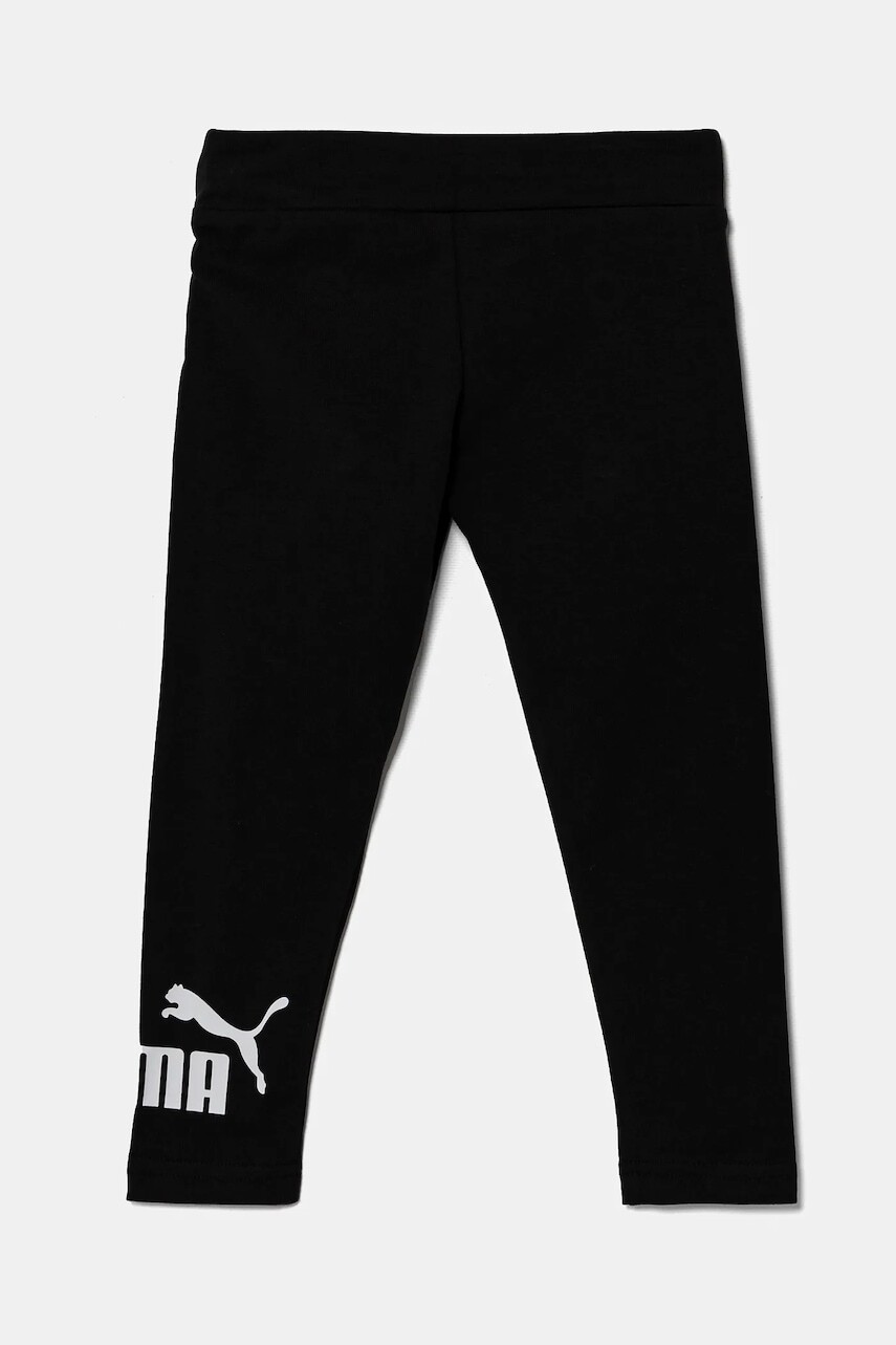 Detské legíny Puma ESS No. 1 Logo Leggings čierna farba, s potlačou, 684936