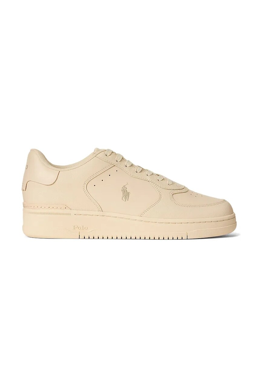 Kožené tenisky Polo Ralph Lauren Masters Crt pánske, béžová farba, 809971279001