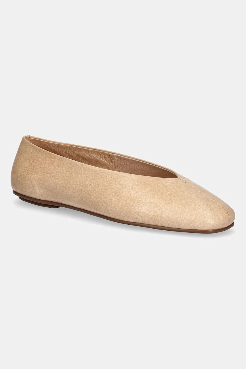 Kožené balerínky Jeffrey Campbell Fathom béžová farba, JC-1528-1-11