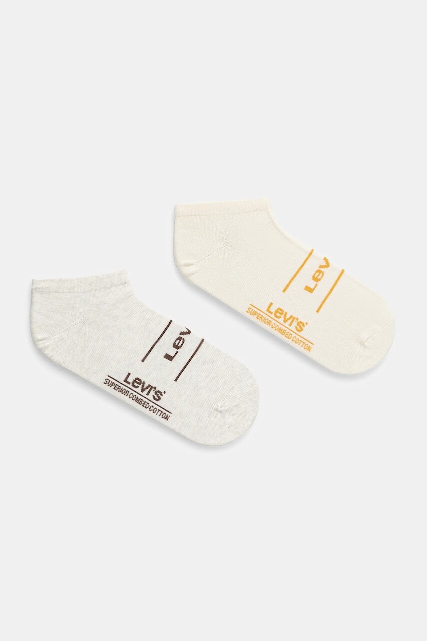 Ponožky Levi's 2-pak béžová farba, 37157-1189