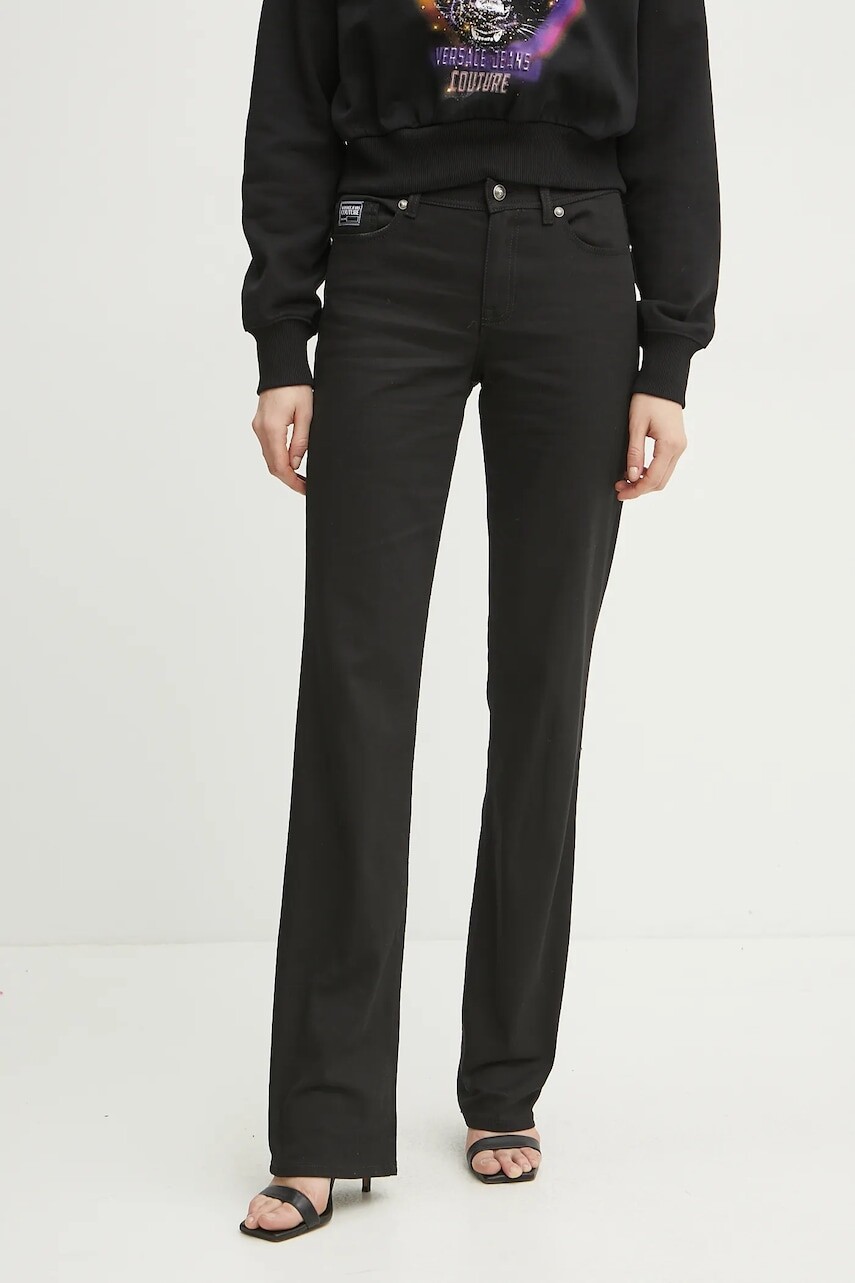 Rifle Versace Jeans Couture dámske, čierna farba, 78HAB5A8 N0507