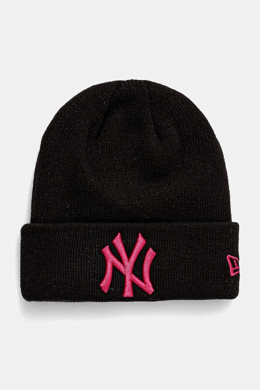 Detská čiapka New Era NEW YORK YANKEES čierna farba biela, z tenkej pleteniny, 60565596