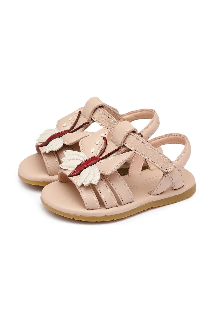 Detské kožené sandálky Donsje Jiles Sky Sandals Butterfly ružová farba, 1501802