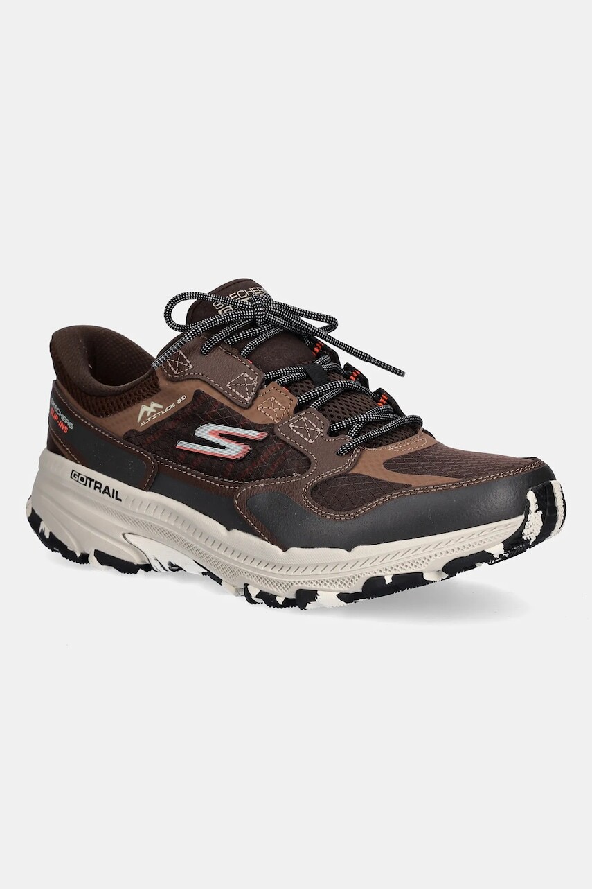 Topánky Skechers GO RUN Trail Altitude 2.0 pánske, hnedá farba, 220762