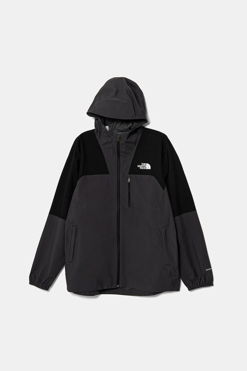 Detská bunda The North Face TEEN HIKE PACKABLE SHELL šedá farba, NF0A8AY4KT01
