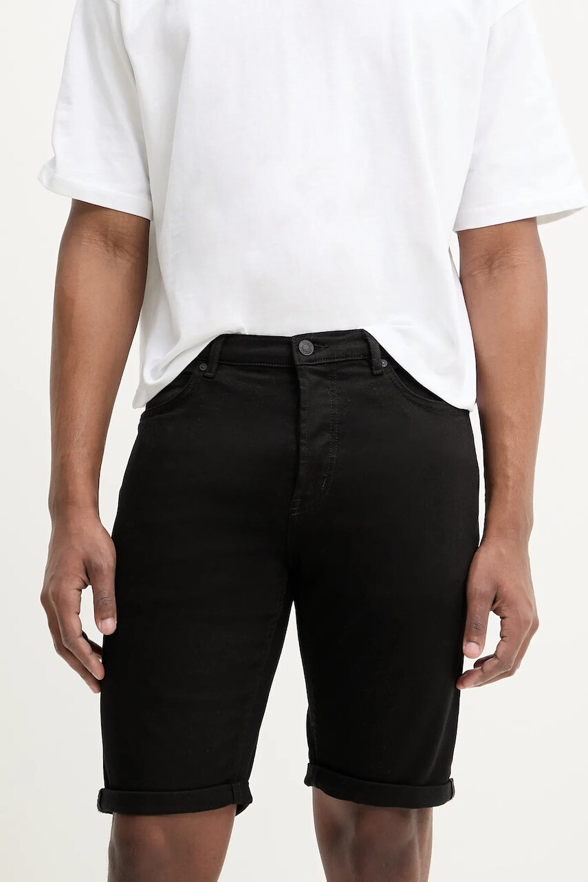 Šortky HUGO pánske, čierna farba, 50537718