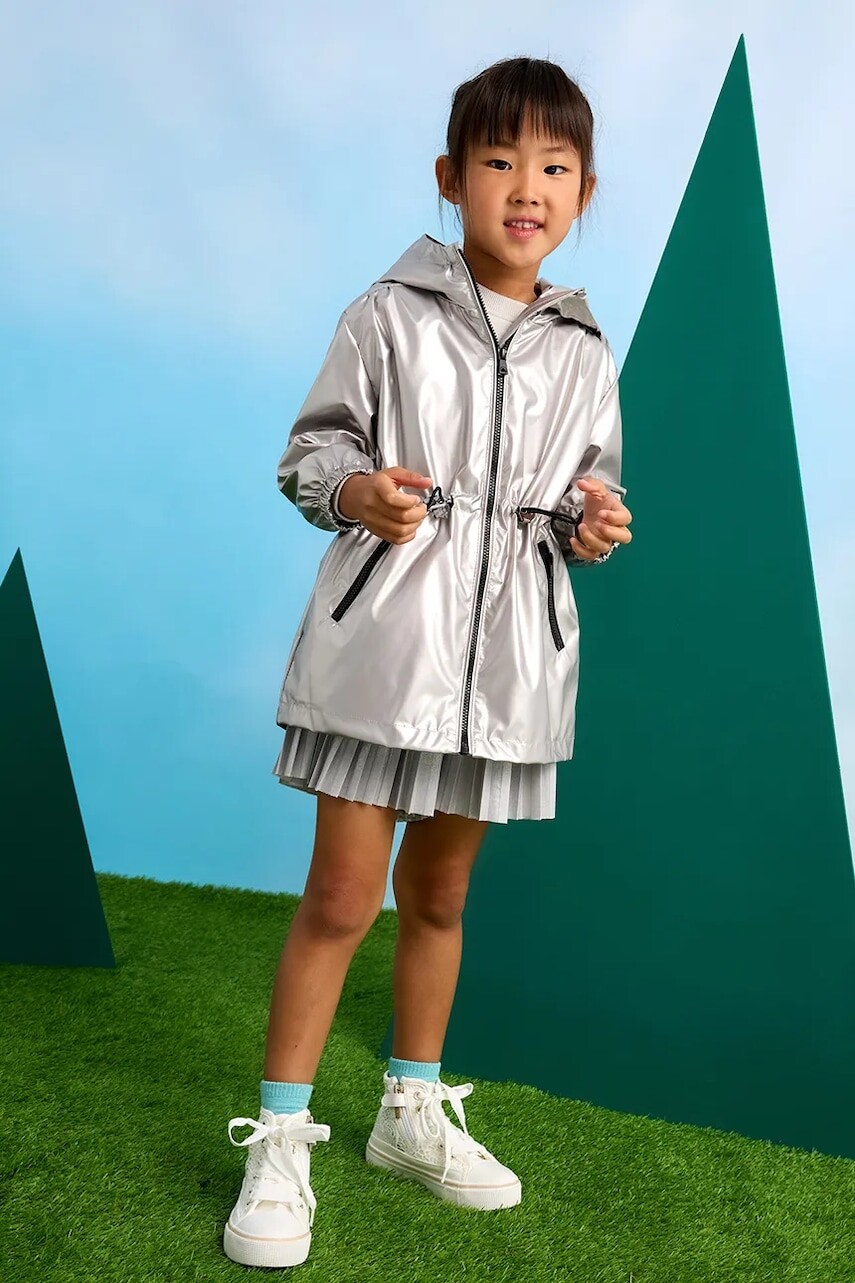 Detská bunda Mayoral sivá farba, 3411