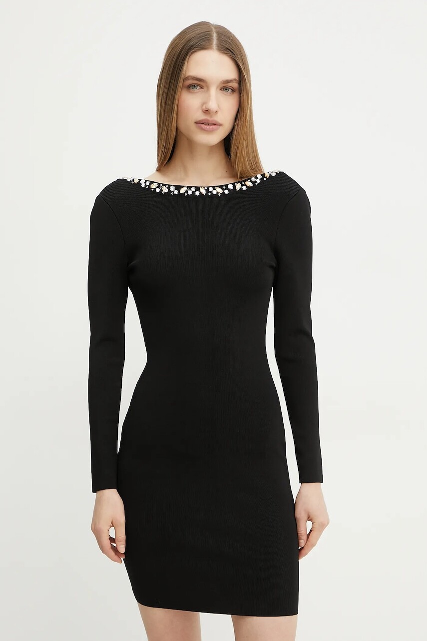 Šaty Marciano Guess LAUREN čierna farba, mini, priliehavé, 5RGK79 5036Z