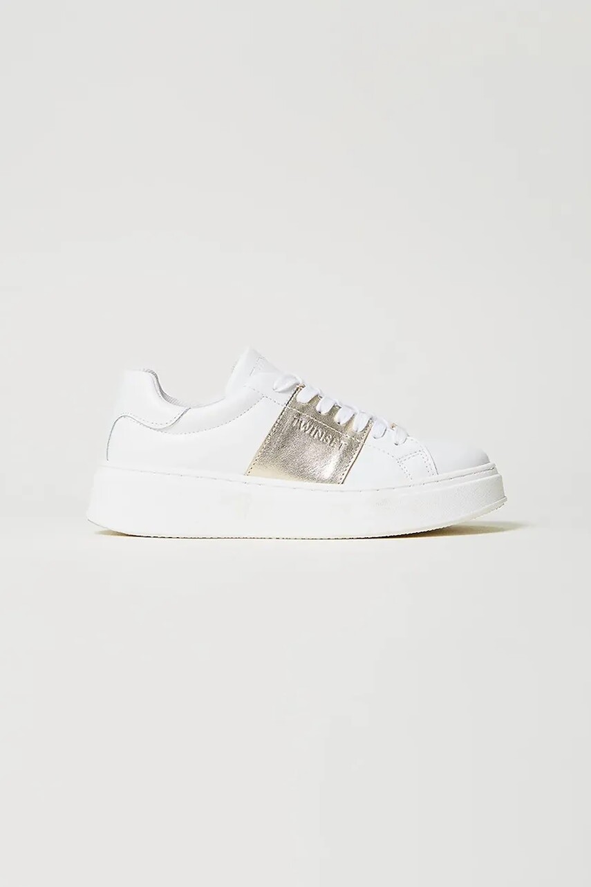 Detské tenisky Twinset biela farba, 251GCJ012