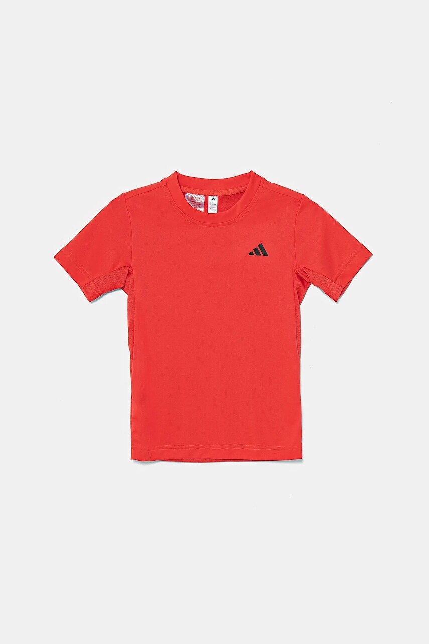Detské bavlnené tričko adidas Performance červená farba, s potlačou, JI9260