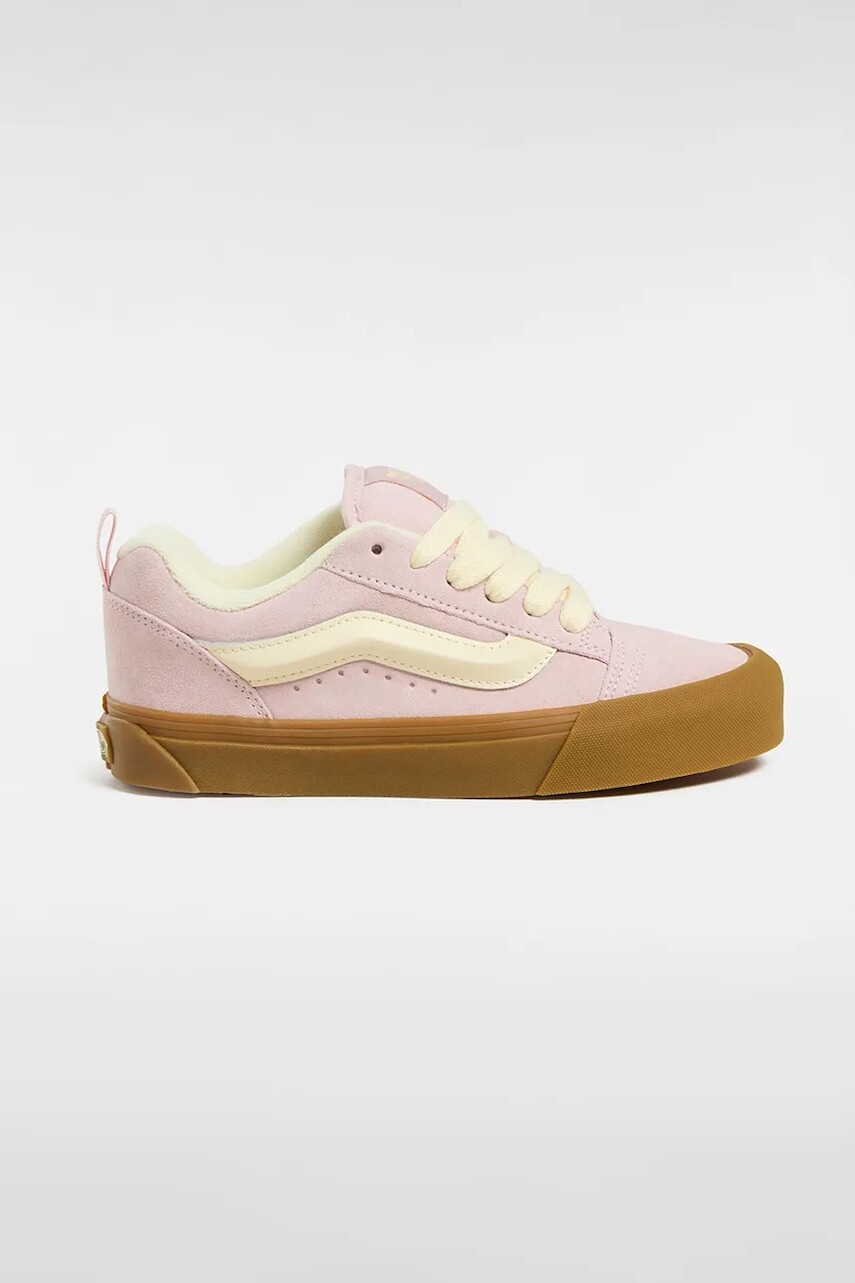 Semišové tenisky Vans Knu Skool ružová farba, VN000D6ZO3N1