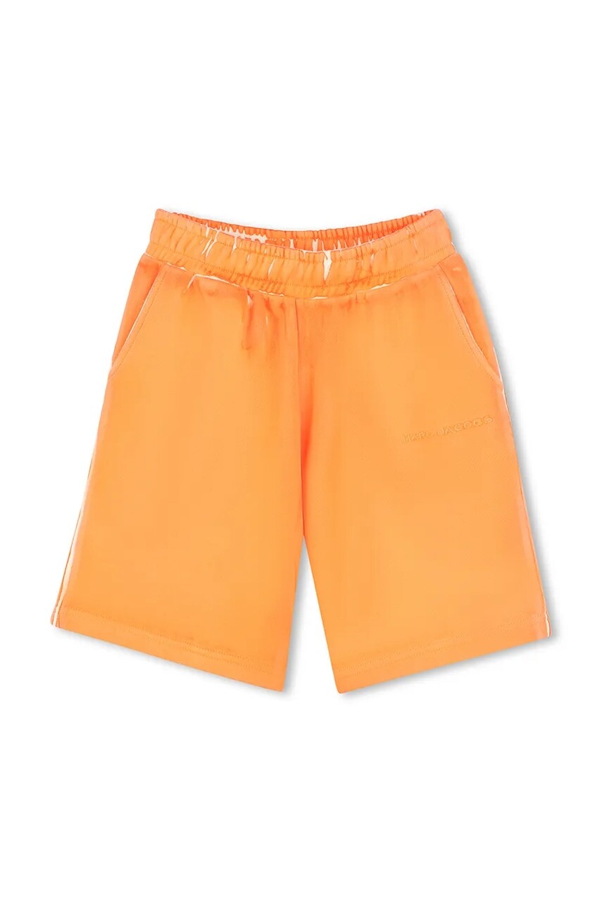 Detské bavlnené šortky Marc Jacobs oranžová farba, jednofarebné, W60478