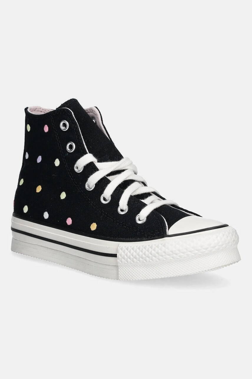 Detské tenisky Converse Chuck Taylor All Star EVA Lift čierna farba, A12609C