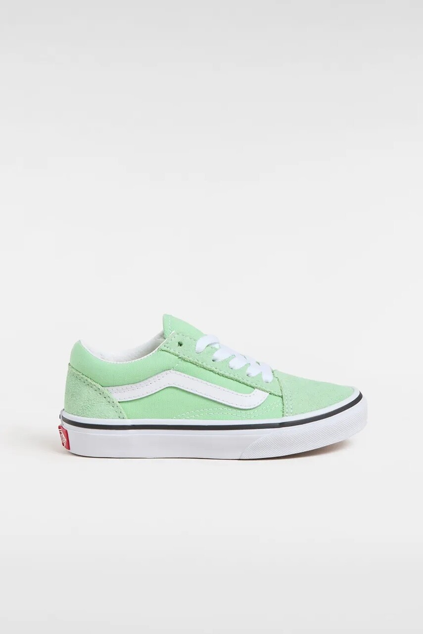 Detské tenisky Vans Old Skool zelená farba, VN000CYVE2Y1