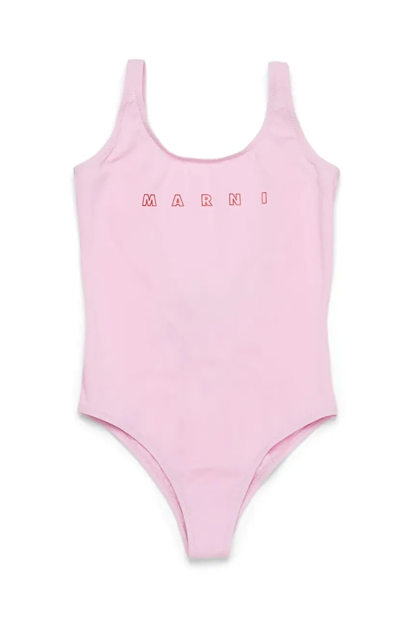 Jednodielne detské plavky Marni MM20F SWIMSUIT ružová farba, M01350