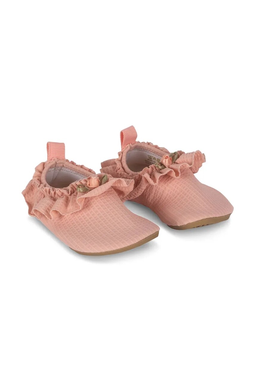Detské topánky do vody Konges Sløjd FLEURI SWIM SHOES ružová farba, KS102631