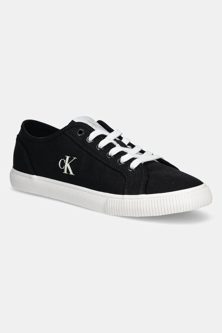 Tenisky Calvin Klein Jeans ESS VULC LOW MG CANVAS čierna farba, YM0YM01209