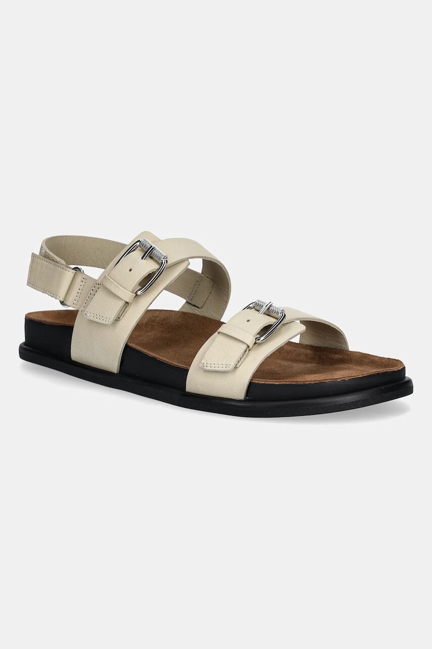 Kožené sandále Vagabond Shoemakers EFFIE dámske, béžová farba, 5922-201-02
