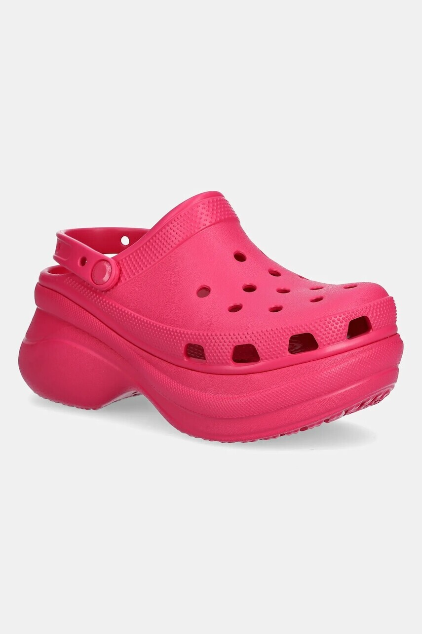 Šľapky Crocs Classic Bae Clog W dámske, ružová farba, na platforme, 206302.6ZQ