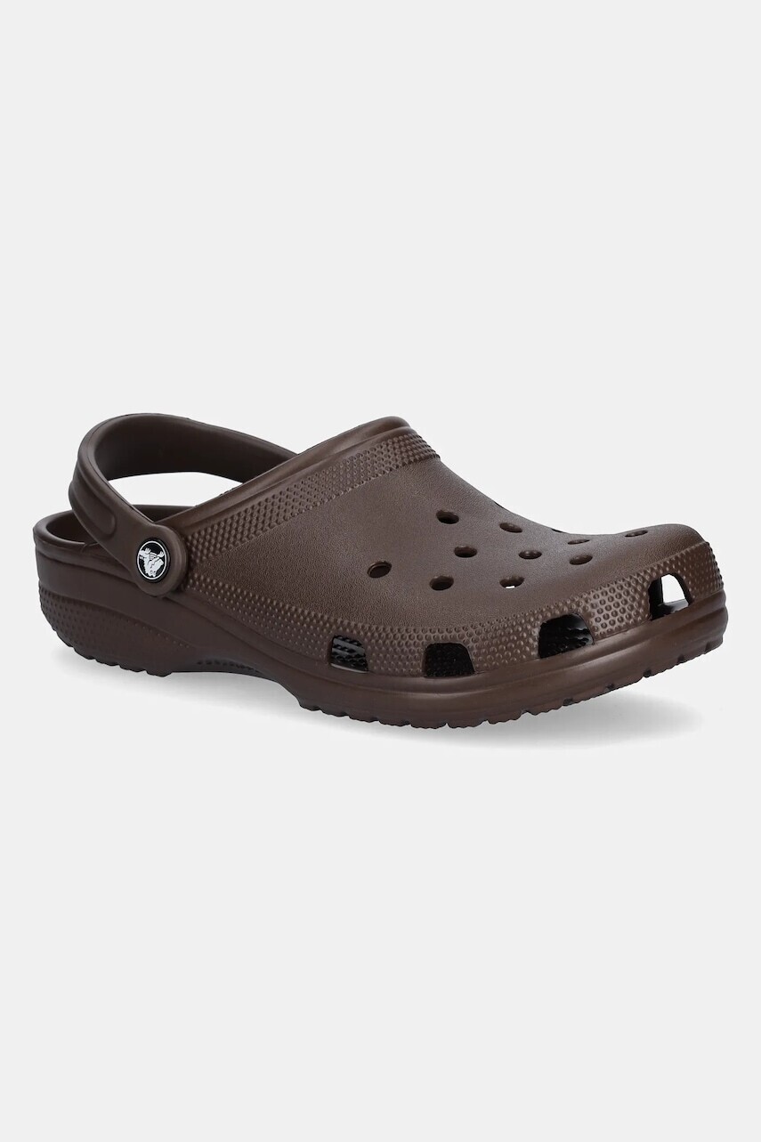 Šľapky Crocs Classic pánske, hnedá farba, 10001