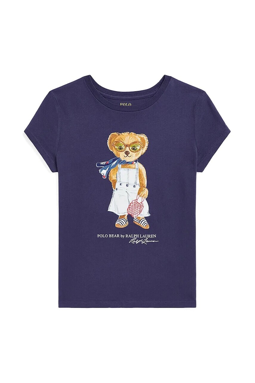 Detské bavlnené tričko Polo Ralph Lauren tmavomodrá farba, 313965226001