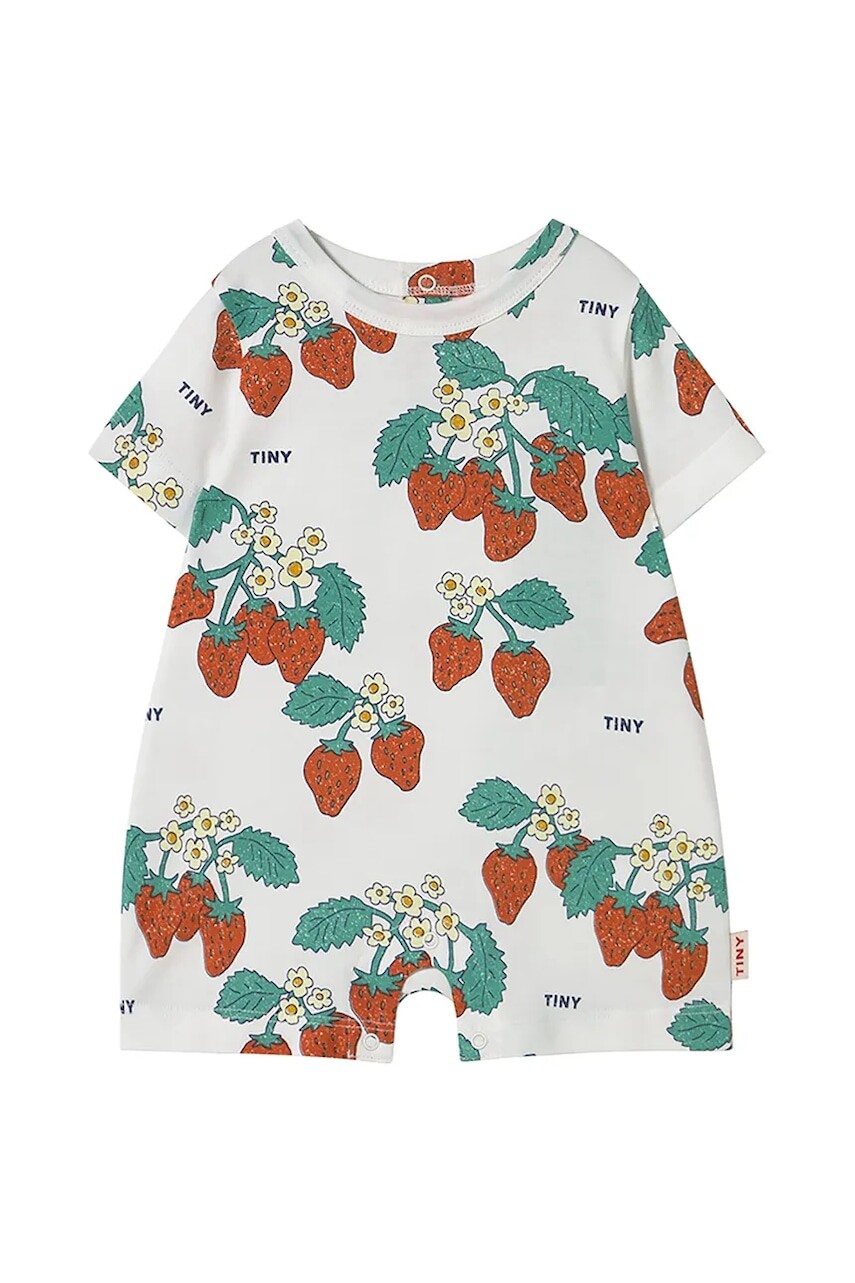 Detské bavlnené dupačky Tinycottons STRAWBERRIES ONE-PIECE SS25-005