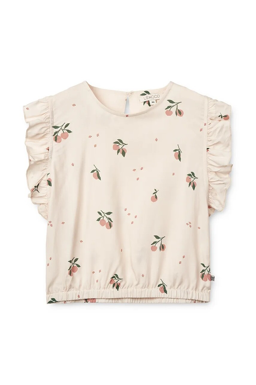 Detský top Liewood Emery Printed Viscose Top béžová farba, LW19838